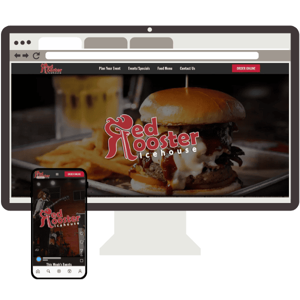 Red Rooster Ice House Website that was built by Clear Website Design