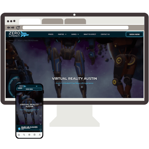 Zero Latency VR in Austin and San Antonio had CWD do their website