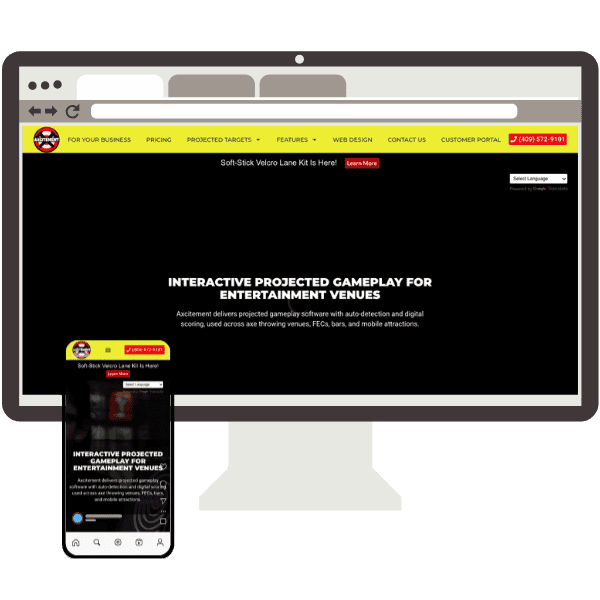 Axcitement in Lewisville, TX, website was redesigned by Clear Website Design